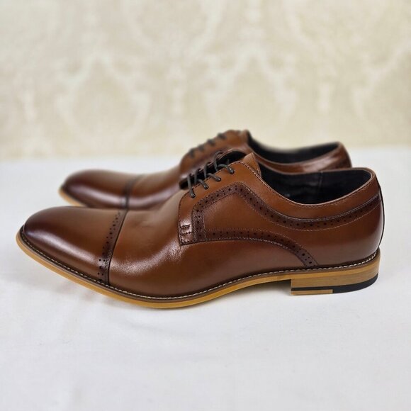 Stacey Adams Size 16M Brown Dickinson Cap Toe Oxfords Leather Office Career NWT main image 4